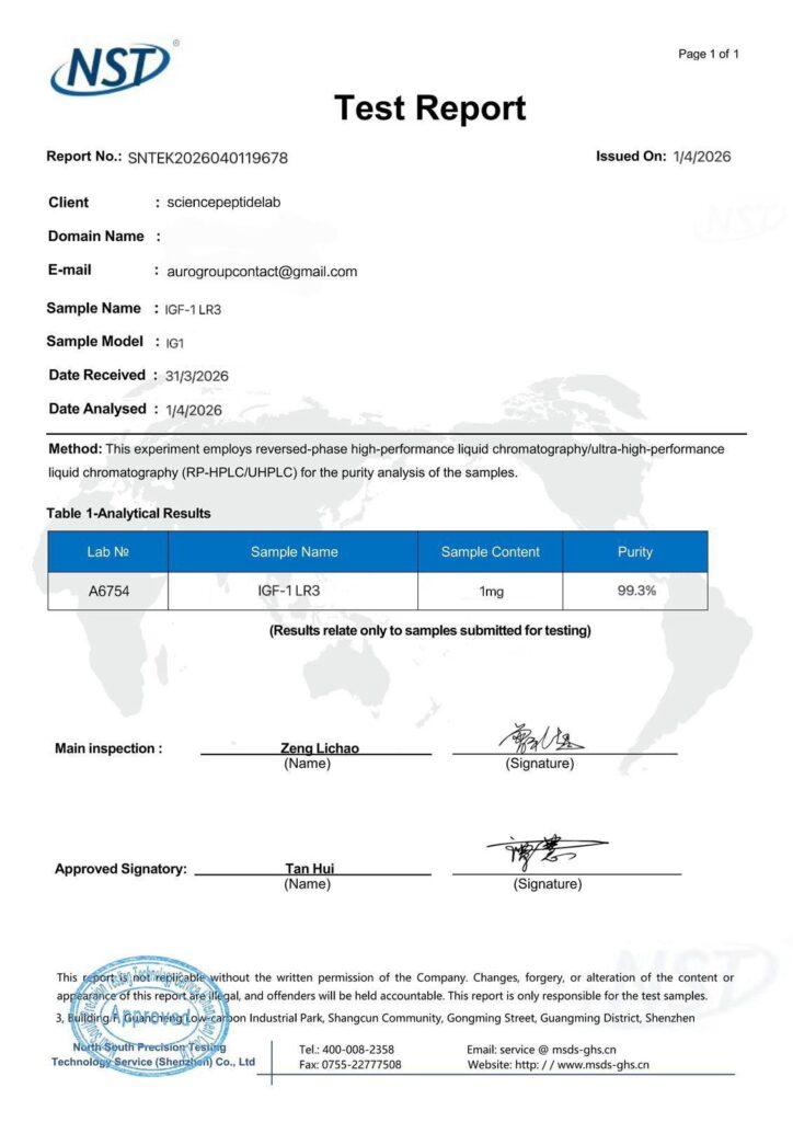 Certificate of Analysis preview