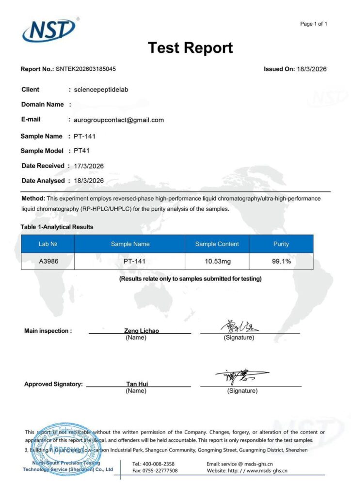 Certificate of Analysis preview